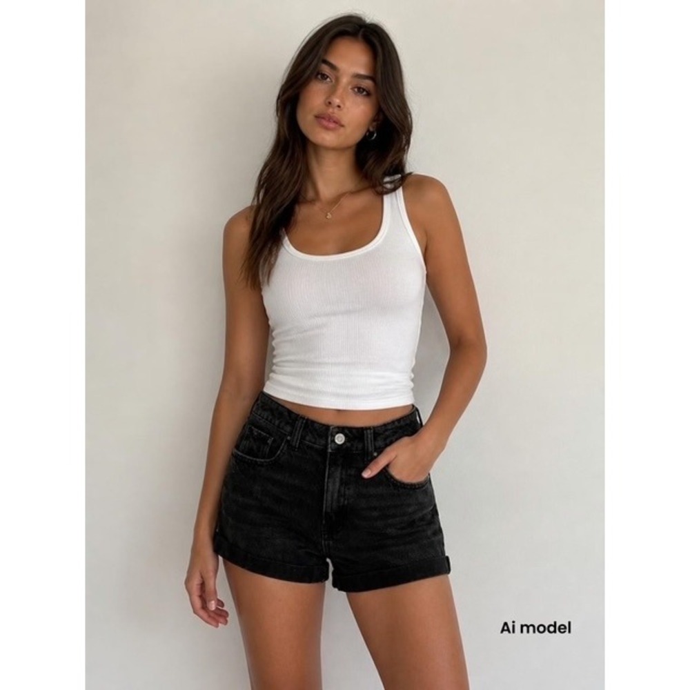 Pacsun Shorts Black Denim Rolled Hem Short Shorts Womens 26